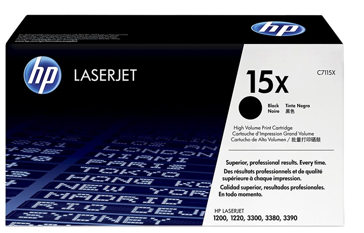 Toner para HP LaserJet 3380 / HP 15X | 2402 - Toner C7115X para HP LaserJet 3380. Rendimiento 3.500 Páginas al 5%.