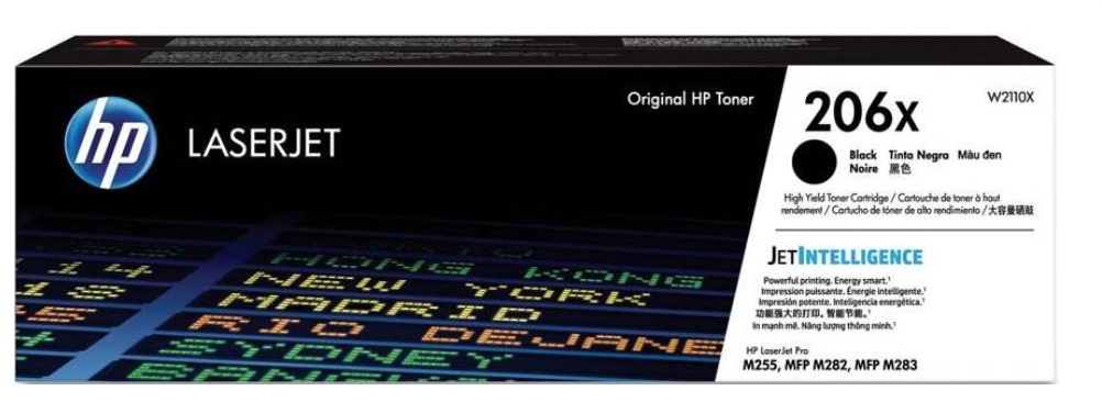 Toner HP 206X W2110X Negro / 3.15K | 2203 - Toner Original HP 206X. Rendimiento Estimado: 3.150 Paginas al 5%. 