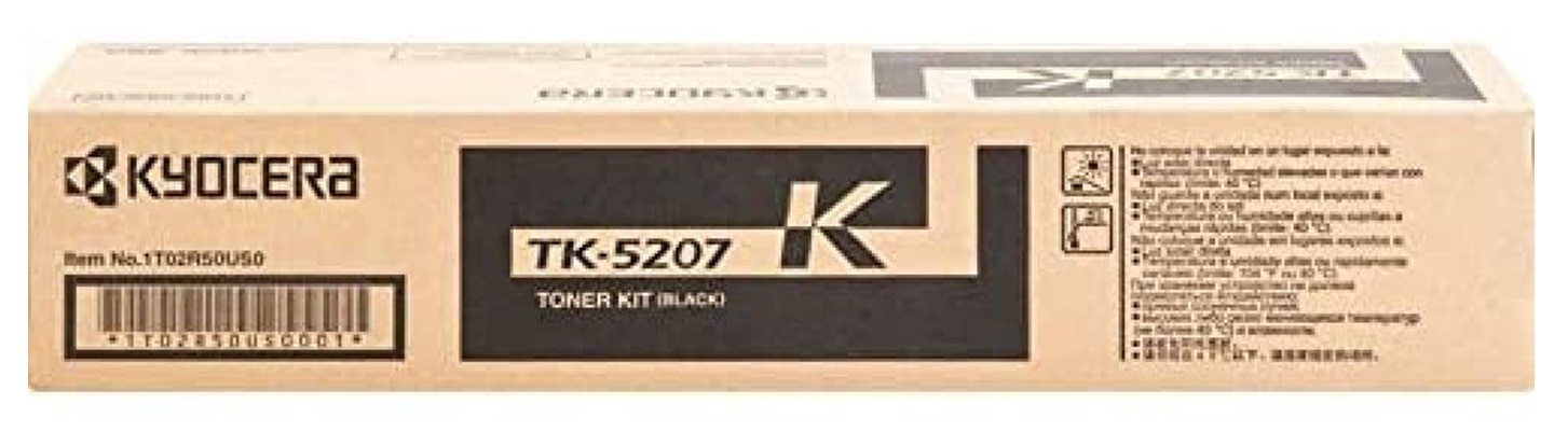 Toner Kyocera TK-5207K / Negro 18K | 2311 / 1T02R50US0 - Toner Original Kyocera TK-5207K Negro. Rendimiento 18.000 Páginas. TA-308ci