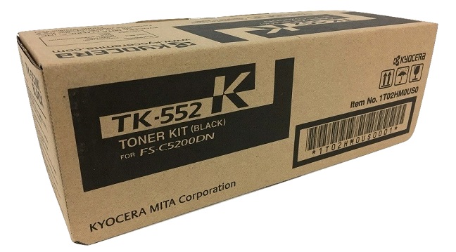 Toner Kyocera TK-552K / Negro 7k | 2311 / 1T02HM0US0 - Toner Original Kyocera TK-552K Negro. Rendimiento 7.000 Páginas al 5%. FS-C5200dn 