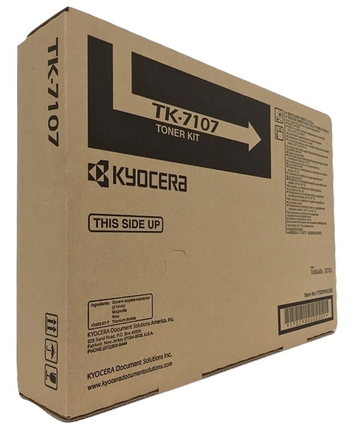 Toner Kyocera TK-7107 / Negro 20k | 2311 / 1T02P80US0 - Toner Original Kyocera TK-7107 Negro. Rendimiento 20.000 Paginas al 5%. TA-3010i  