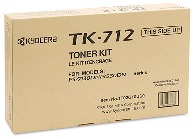 Toner Kyocera TK-712 / Negro 40k | 2311 / 1T02G10US0 - Toner Original Kyocera TK-712 Negro. Rendimiento 40.000 Páginas al 5%. FS-9130DN FS-9530DN  