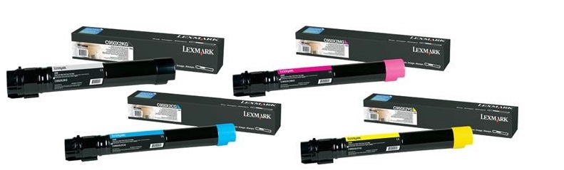 Toner para Lexmark C950 | 2201 - Toner Original Lexmark. El Kit Incluye: C950X2CG Cian, C950X2KG Negro, C950X2MG Magenta, C950X2YG Amarillo. Rendimiento Estimado Color 22.000 Páginas / Negro 32.000 Páginas al 5%.