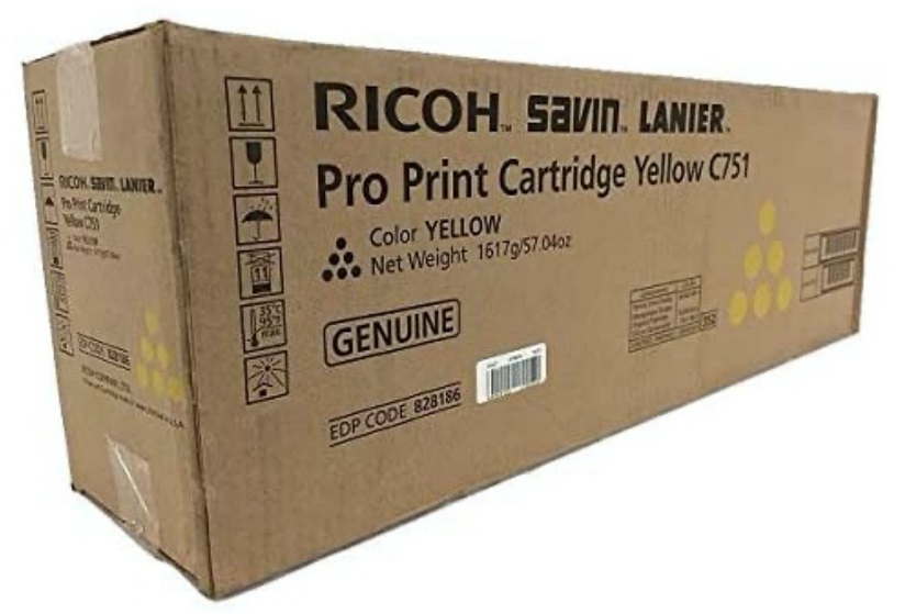 Toner Ricoh C751 828186 Amarillo / 48.5k | 2112 - Toner Original Ricoh C751 Amarillo. Rendimiento Estimado 48.500 Páginas al 5%.