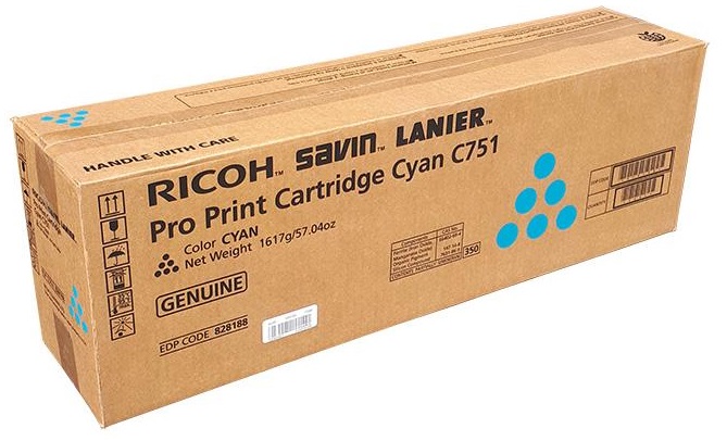 Toner Ricoh C751 / Cian 48.5k | 2310 / 828188 - Toner Original Ricoh C751 Cian. Rendimiento 48.500 Páginas al 5%. Ricoh Pro C651EX C751 C751EX 