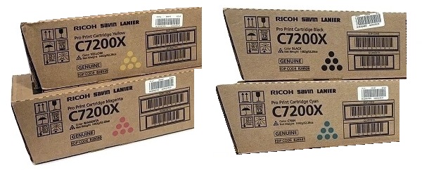 Toner para Ricoh Pro C7210x | 2112 - Toner Original Ricoh C7200X. El Kit Incluye: 828528 Negro, 828529 Amarillo, 828530 Magenta, 828531 Cyan. Rendimiento Estimado 45.000 Páginas al 5%. 828532, 828533, 828534, 828535 