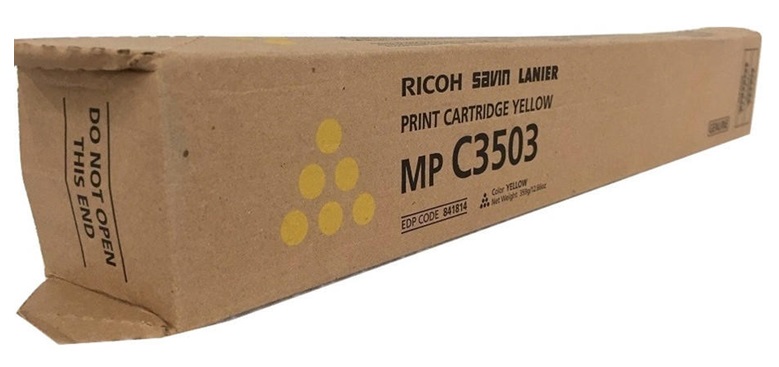 Toner Ricoh 841814 Amarillo / 18k | 2112 - Toner Original Ricoh MP C3503 Amarillo. Rendimiento Estimado: 18.000 Páginas al 5%. 