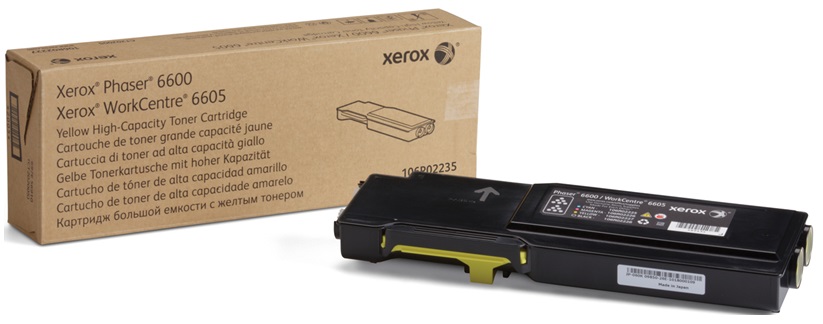 Toner Xerox 106R02235 / Amarillo 6k | 2312 / 106R2235 - Toner Original Xerox 106R02235 Amarillo. Rendimiento 6.000 Páginas al 5%. Phaser 6600 WorkCentre 6605 