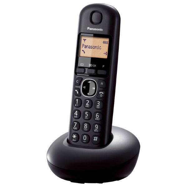 Teléfono Inalambrico | Panasonic KX-TGB210LAB | Hasta 1.93GHz, Pantalla LCD Monocromatica 1.4'', 1 Linea Telefonica, 1 Auricular, Color Negro, Garantía 1 Año